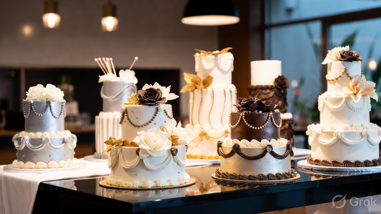 Elegant premium Sweet Moment cakes styled for celebration